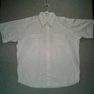 Men's Forsyth White Short Sleeve Dress Shirt NWOT Size  20
